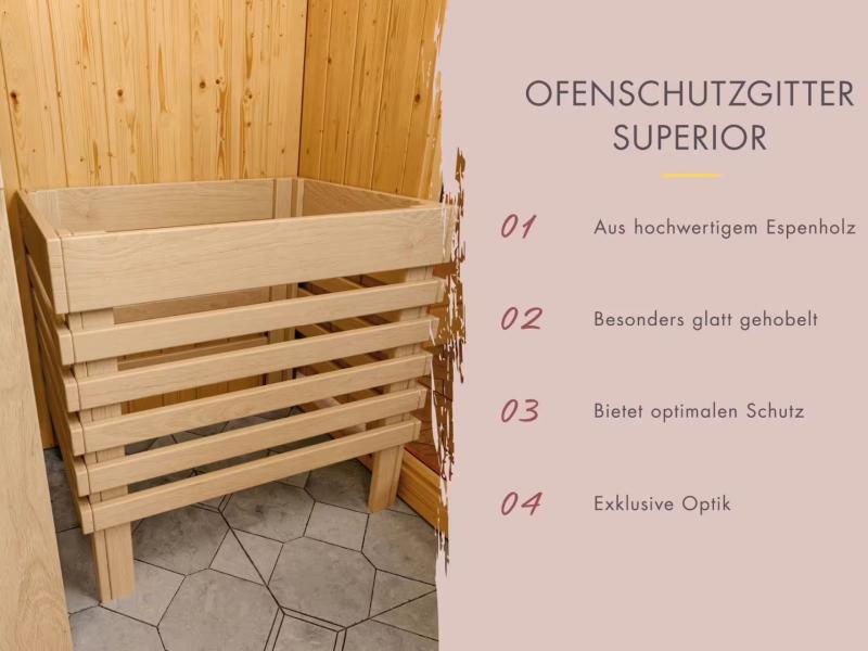 Amara - Karibu Sauna inkl. 9-kW-Bioofen - ohne Dachkranz - - Image 8