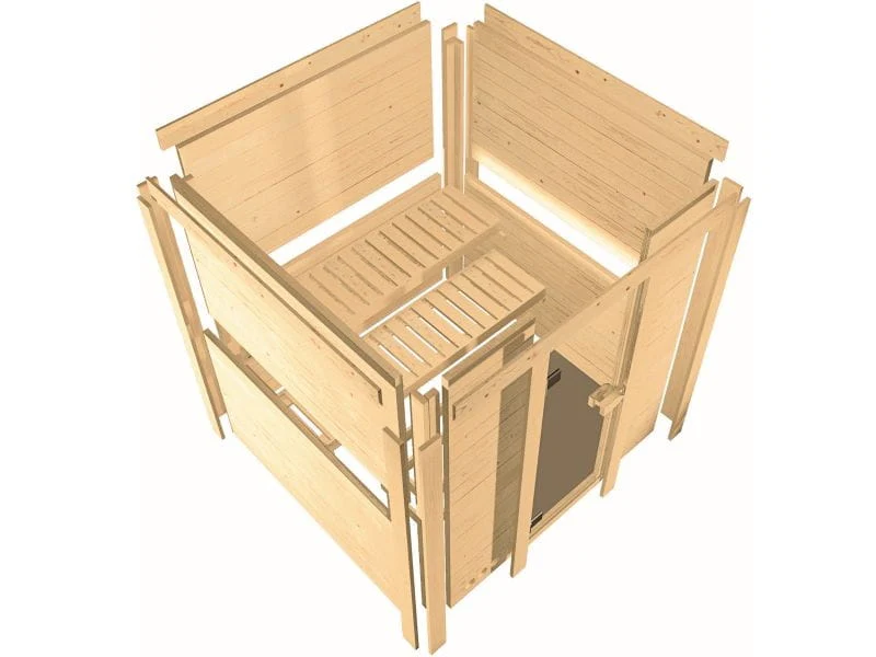Amara - Karibu Sauna ohne Ofen - ohne Dachkranz - - Image 7