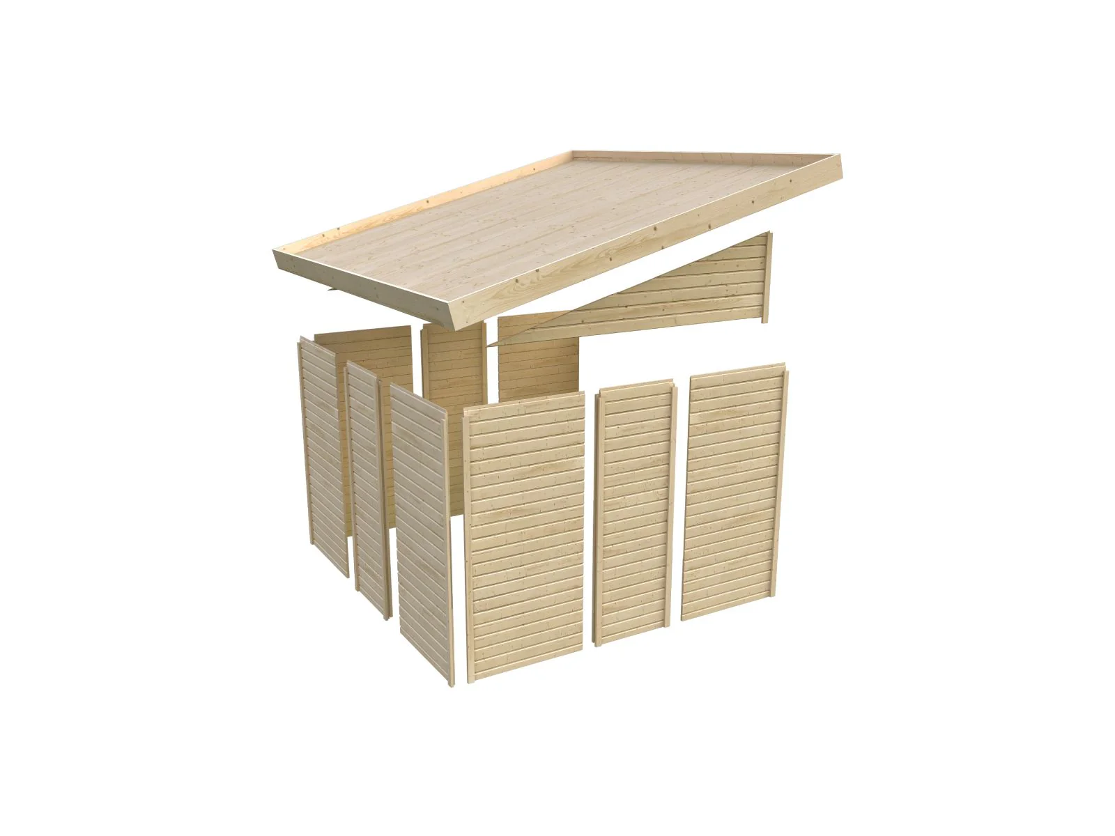 Karibu Gartenhaus Wandlitz 4 natur 19 mm - Image 11