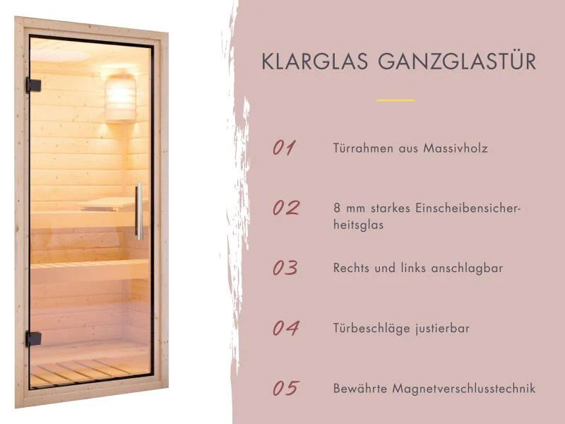 Karibu Saunahaus Miramar schwarz 73 mm inkl. 9 kW Ofen externe Steuerung mit Vorraum - Image 8
