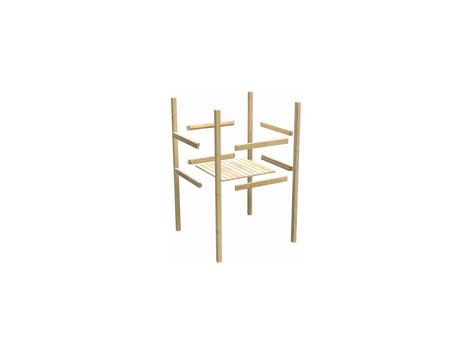 Karibu Stelzenhaus Frieda + Rutsche rot + Doppelschaukel - Image 10