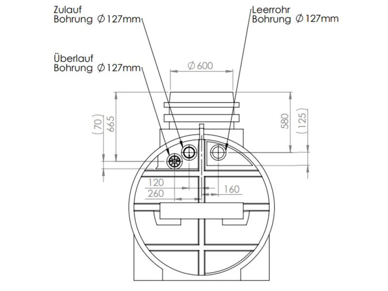 Nautilus Zisterne Eco-Line 5000 Liter mit vorinstalliertem Korbfilter & Siphon - Image 3