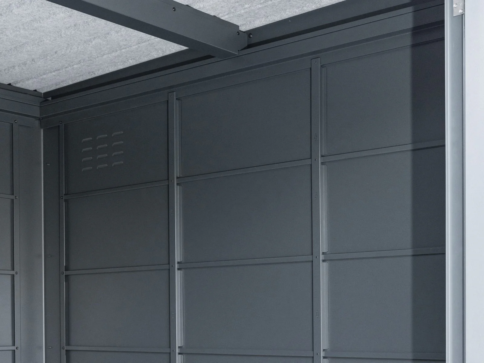 Wolff Finnhaus Metallgartenhaus Thorin 3824, Anthrazit, inkl. Seitendach - Image 11